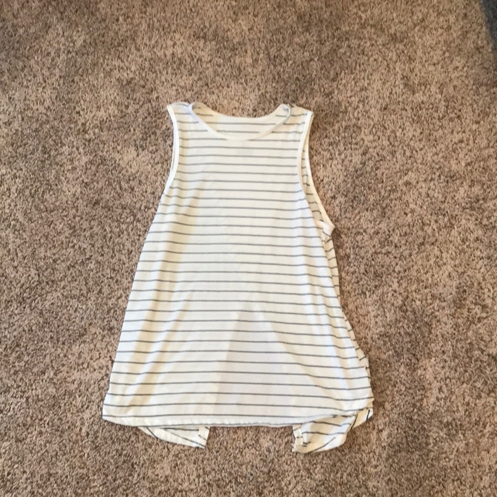 White tank top with a slit